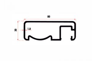80x30 Handrail Profile