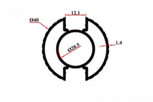 40' Double Channel Knurled